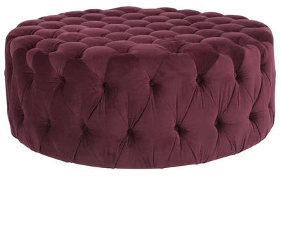 Fully Cushioned Suede Finish Ottoman