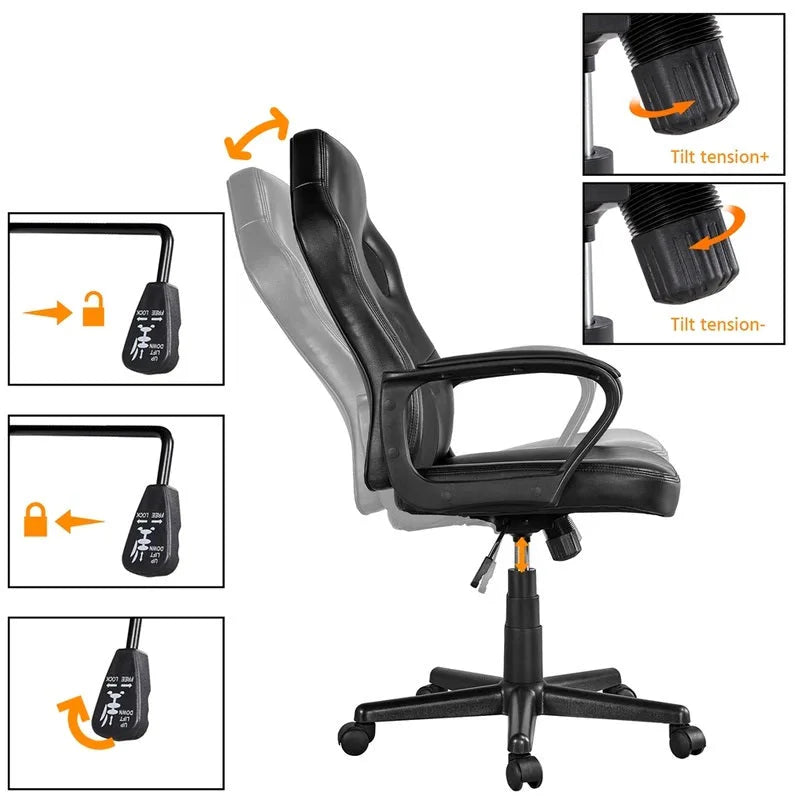 Gaming Chair with Leather