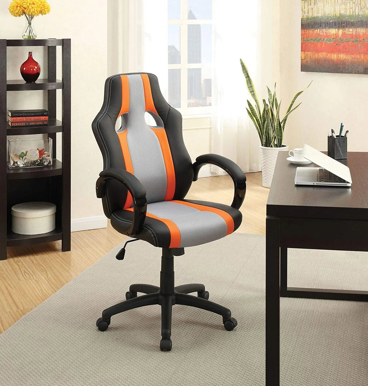 Gaming Chair with Nylon Caster Swivel & Wheel Base