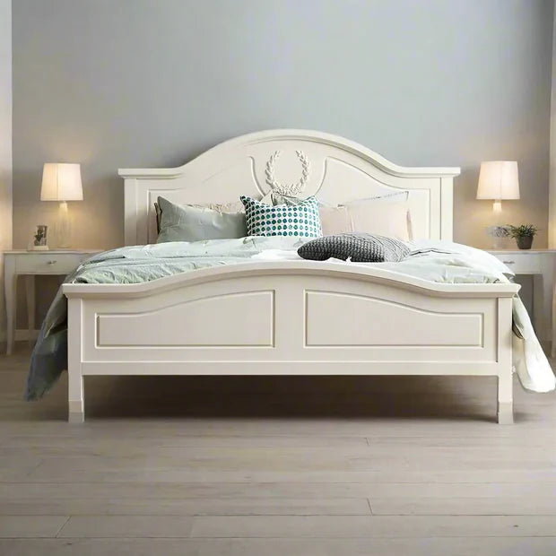 King Size Bed with Headboard without Storage Made In Solid Sheesham Wood