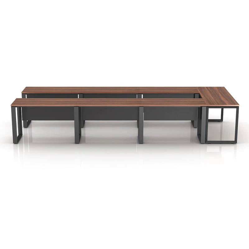 Office Conference Table Top Made in Plyboard with Laminate and Base in MS Metal Legs with Powder Coating