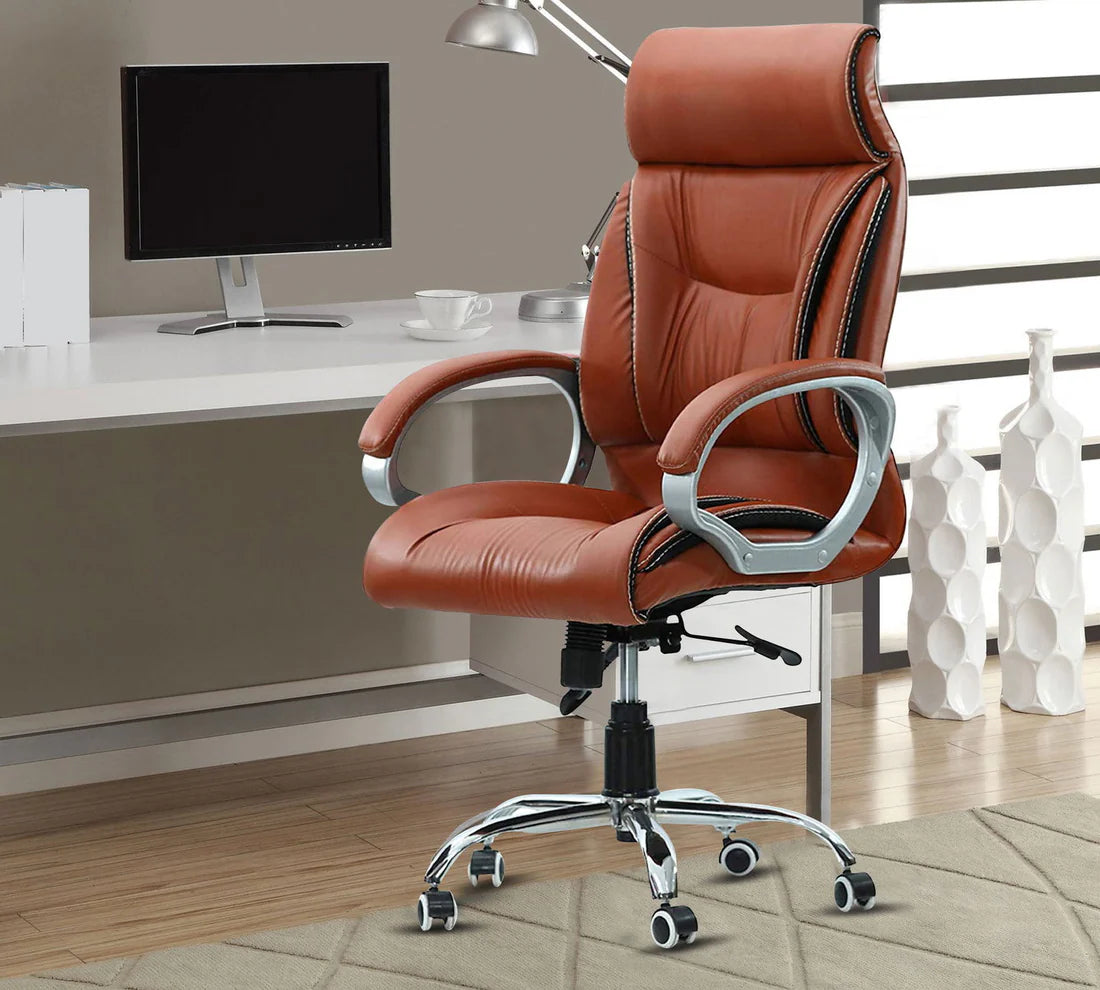High Back Director Office Chair with Chrome Base