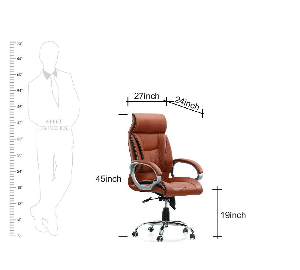 High Back Director Office Chair with Chrome Base