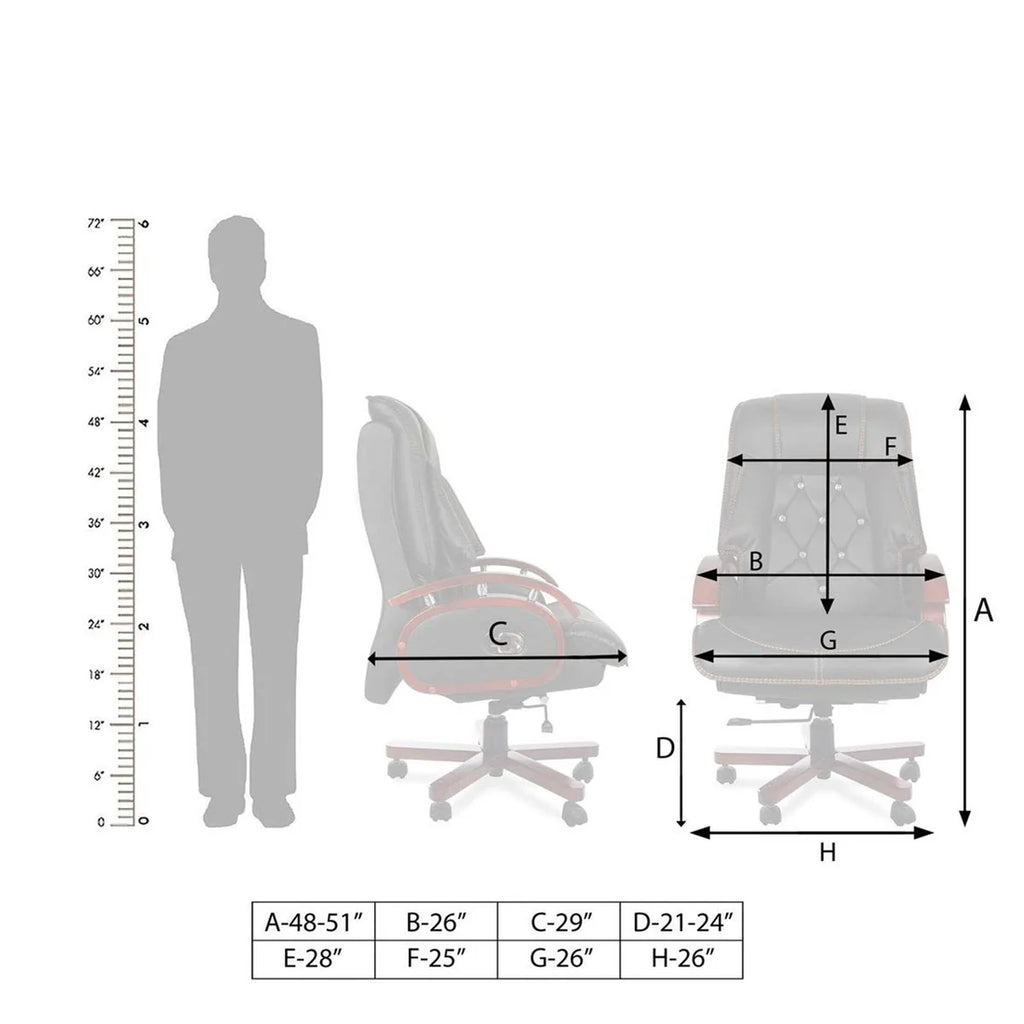 High Back Leatherette Wooden Director Chair