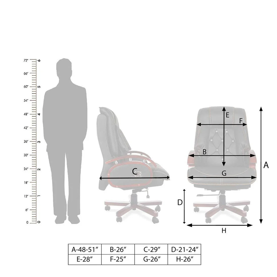 High Back Leatherette Wooden Director Chair