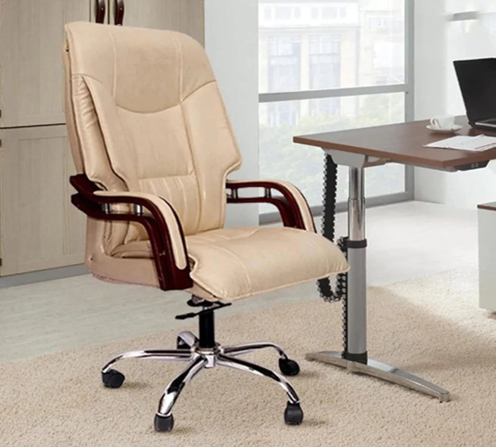 High Back Office Chair Leatherette Base