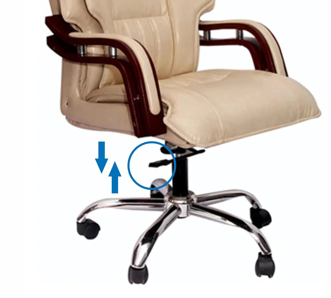 High Back Office Chair Leatherette Base