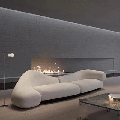 Luxury Lamb Wool Sofa Soft, Breathable Fibre Upholstery for a Cosy and Stylish Living Experience