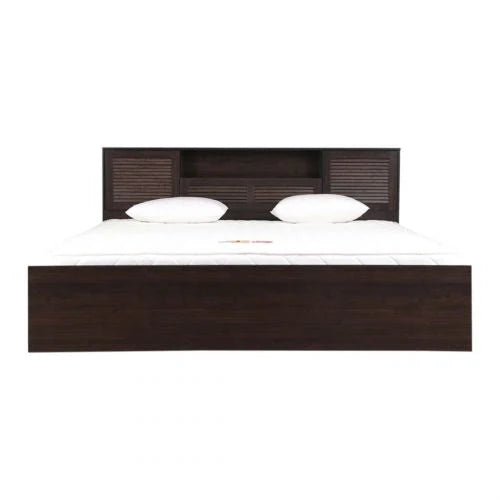 King Size Solid Wood Bed for Bedroom Made in Plyboard with Laminate and Built-in Storage Hydraulic Lift Mechanism Durable  Comfort Living Room