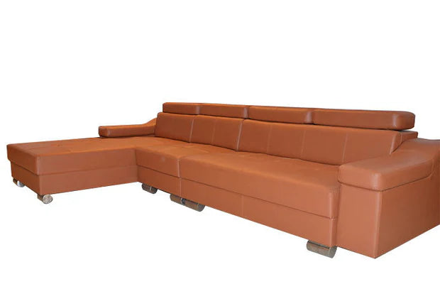 L Shape Leatherette Sofa Premium Faux Leather Furniture with Super Soft foam for a smart and tailored look