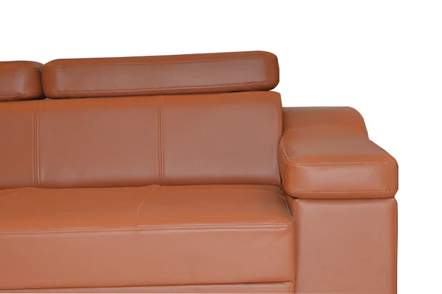 L Shape Leatherette Sofa Premium Faux Leather Furniture with Super Soft foam for a smart and tailored look