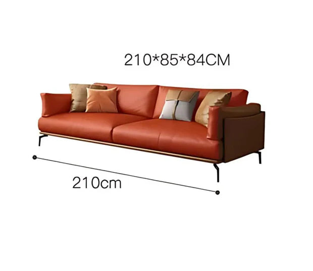 L Shape Sectional Sofa Luxury and Leatherette Material 3-person Seating Capacity Suitable for Living Room