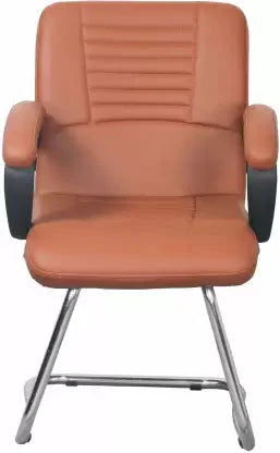 Leatherette Finish Guest Chair – Strong Metal Support for Long-Lasting Use Workplace Leatherette Chair
