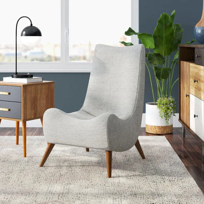 Light Grey Accent Wide Lounge Chair