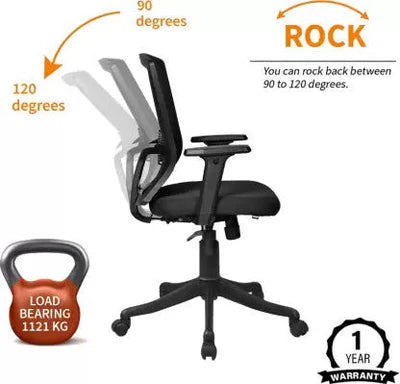 Mid Back Executive Office Chair with Chrome Base
