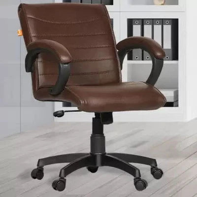 Mid Back Office Chair with Chrome Base