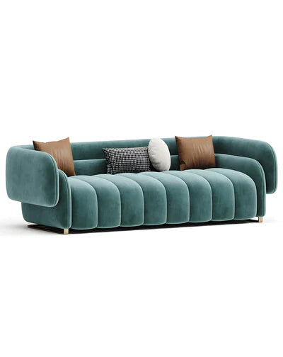 3-Seater Sofa luxury For Home Furniture Upholstery Velvet Fabric and Premium Quality Fabric and A-Class Quality Wood For Living Room