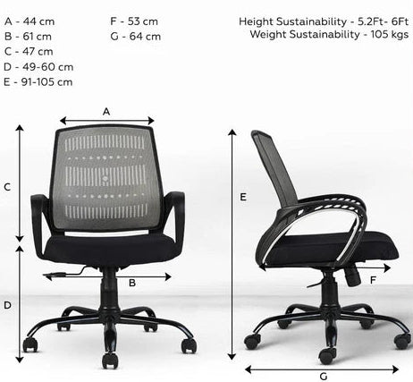 Neso C106 Mesh Mid Back Office Chair