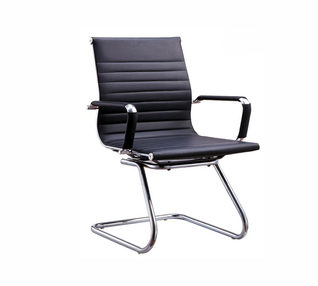 Office Visitor Chair with High-Quality Leatherette Upholstery and Durable Frame