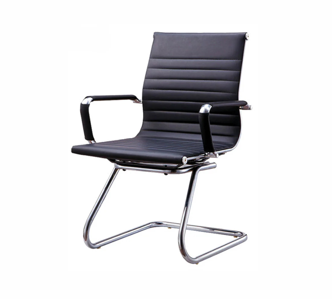 Office Visitor Chair with High-Quality Leatherette Upholstery and Durable Frame