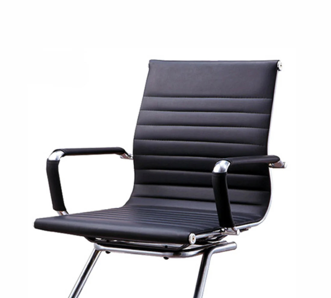 Office Visitor Chair with High-Quality Leatherette Upholstery and Durable Frame