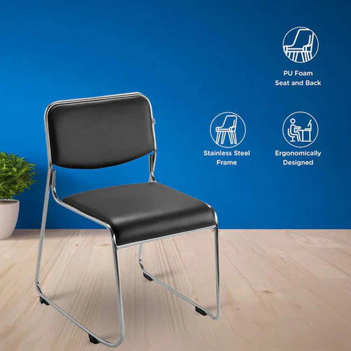 Premium Leatherette Guest Chair for Office – Sleek & Comfortable Design