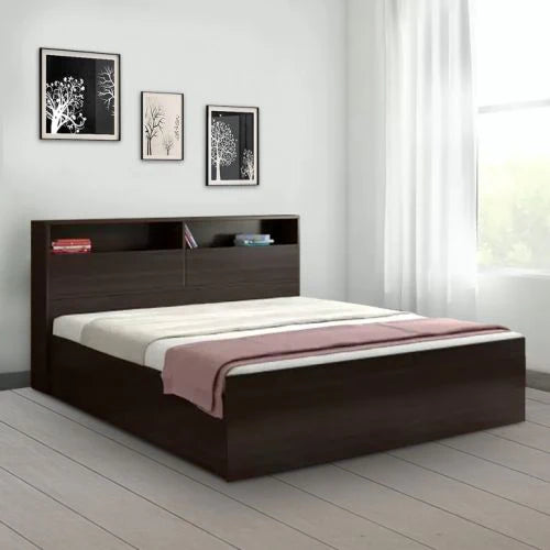 King Size Bed for Living room Modern Design Made in Plyboard with Laminate and Hydraulic Storage Durable