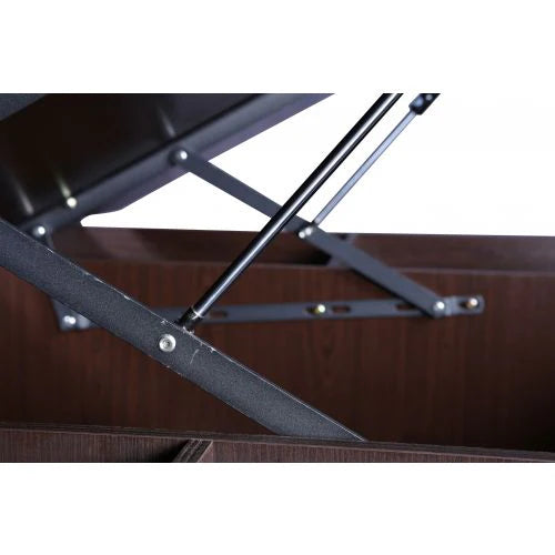 Elegant Luxury  King Size Bed with Plush Foam, Stainless‑Steel Headboard, Solid‑Wood Frame, Metal Feet