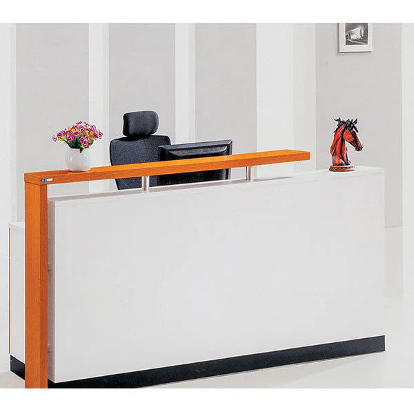 Reception Table with Side Panel & Modesty with Extended Dealing Top