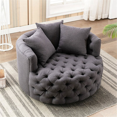 Round Chair Unique Design Velvet Armchair Single Chair