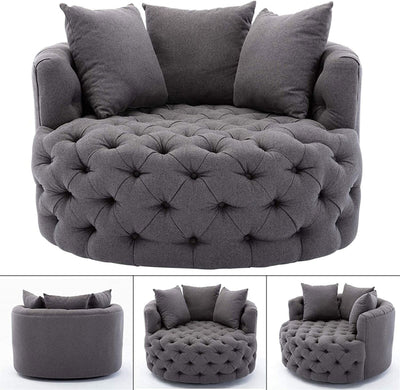 Round Chair Unique Design Velvet Armchair Single Chair