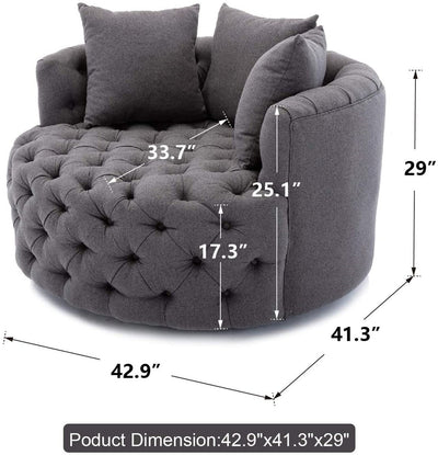 Round Chair Unique Design Velvet Armchair Single Chair
