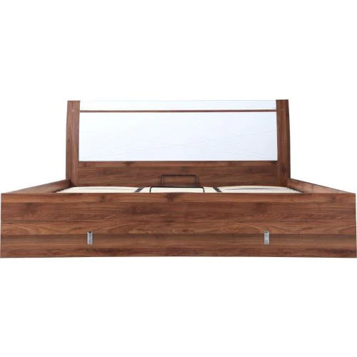 King Size Solid Wood Frame, Walnut ; Frosty White Finish