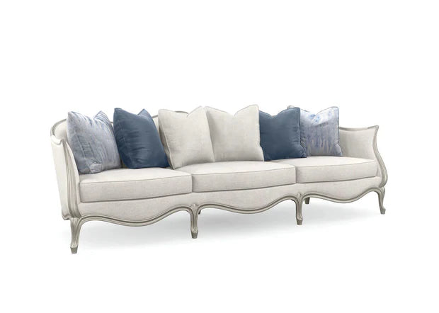 3 Seater Sofa Luxury Royal Modern Design with Handcrafted and Soft Padded Foam & Cabriole legs a Metallic Finish