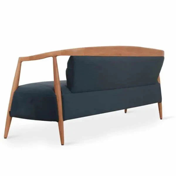 3 Seater Sofa for Home Furniture Upholstery Leatherette and wooden Armrest Legs with PU Polish