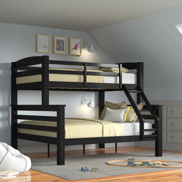 Twin Over Full Bunk Bed with Slant Ladder