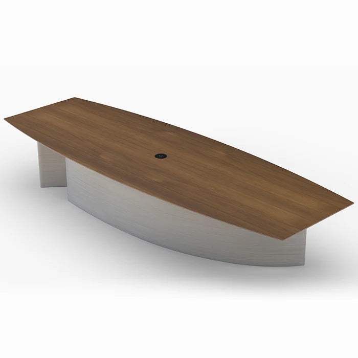 Meeting Room Conference Table Top Made in MDF and Veneer with Polish and Base in MS Legs Style
