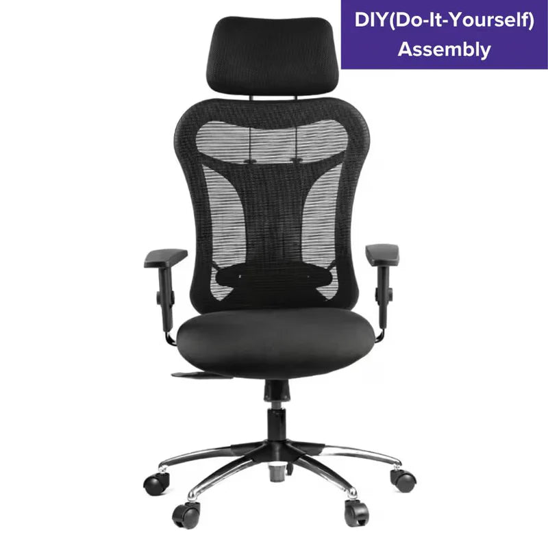 Ergonomic mesh chair with breathable back