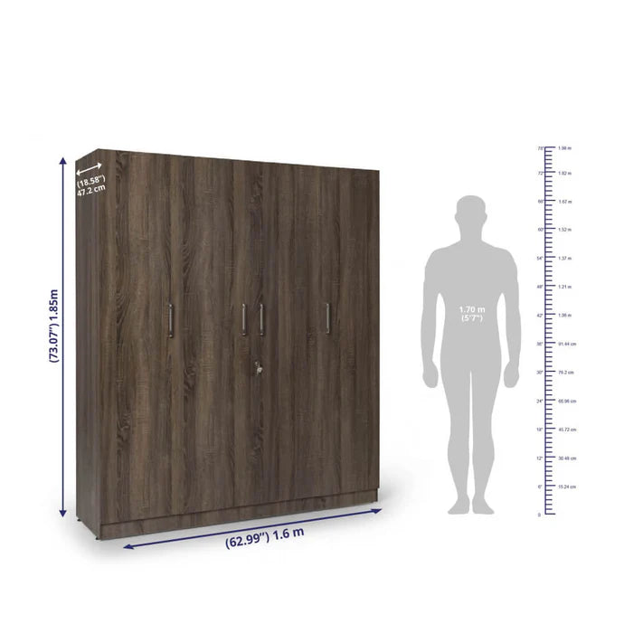 Wardrobe in 2/3/4 Door Options with Mirror