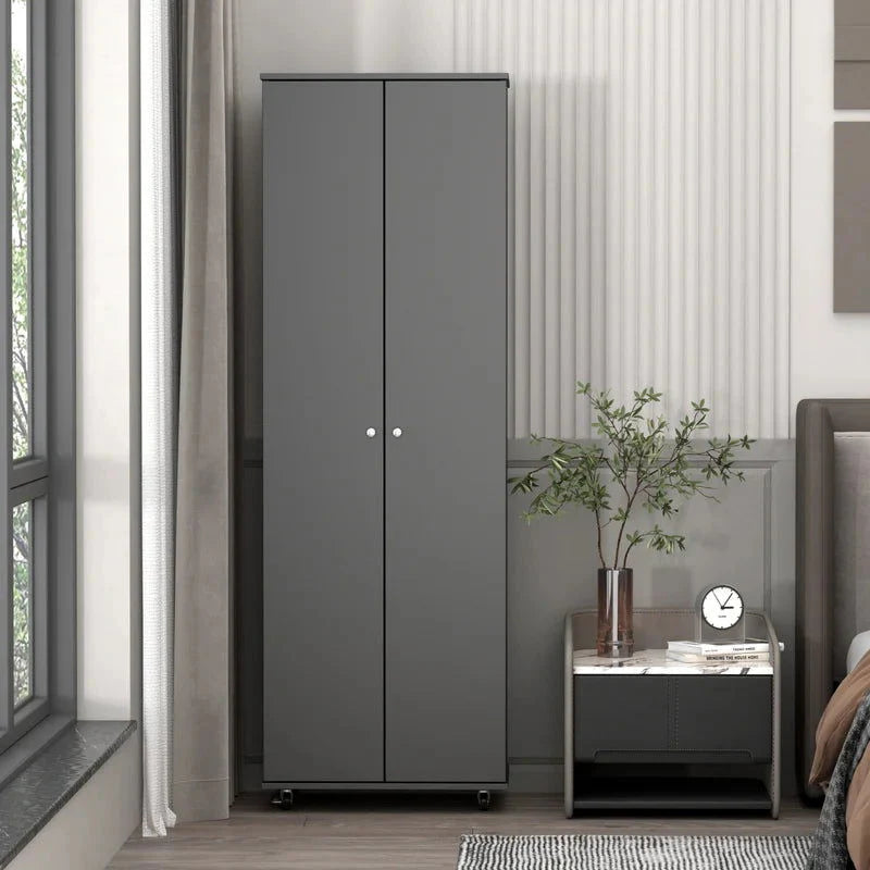 Home or Office Stylish White and Black Wood 2-Door Storage Cabinet on Spacious and Modern Storage Solutions for Your Home