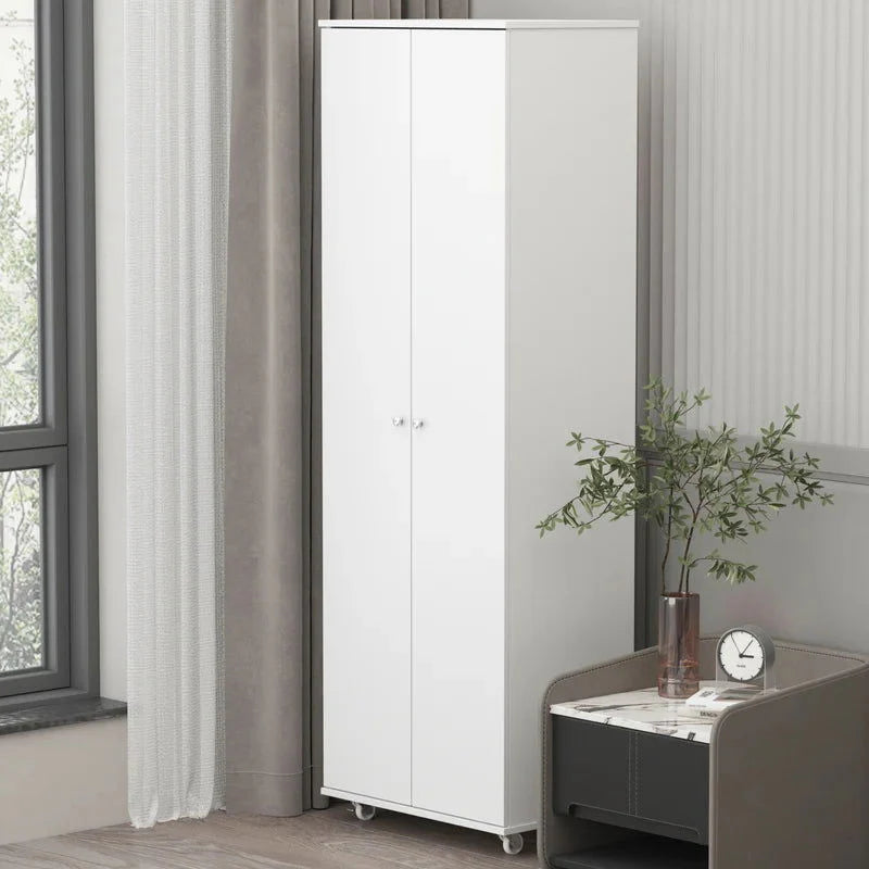 Home or Office Stylish White and Black Wood 2-Door Storage Cabinet on Spacious and Modern Storage Solutions for Your Home