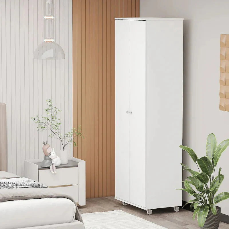 Home or Office Stylish White and Black Wood 2-Door Storage Cabinet on Spacious and Modern Storage Solutions for Your Home