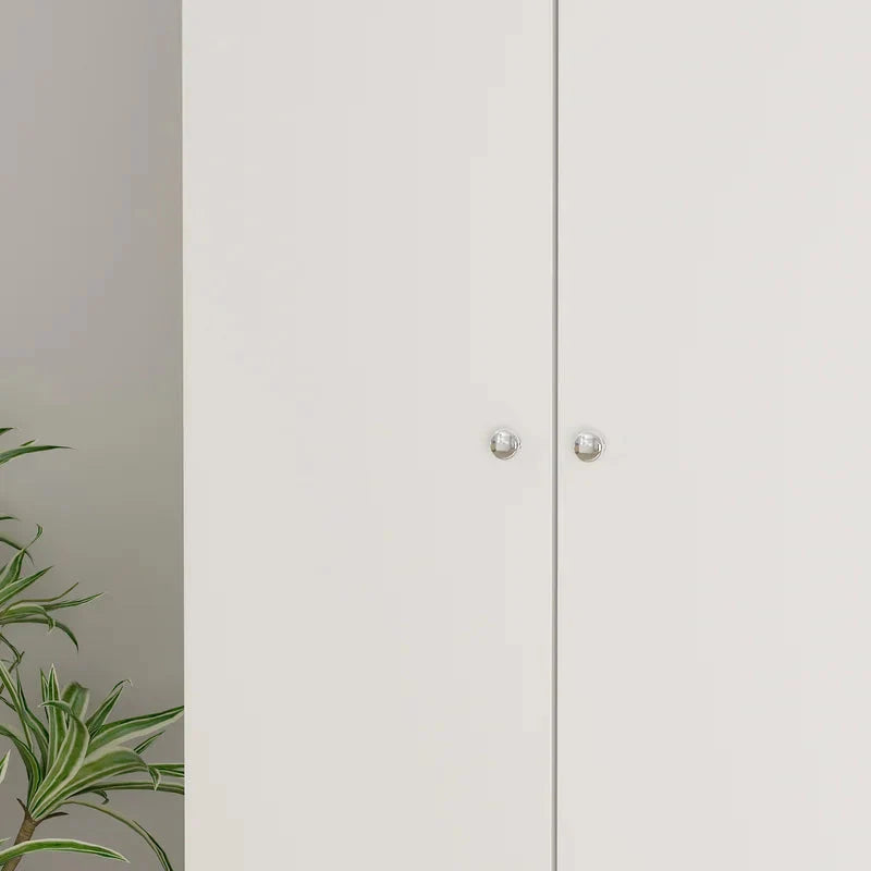 Home or Office Stylish White and Black Wood 2-Door Storage Cabinet on Spacious and Modern Storage Solutions for Your Home
