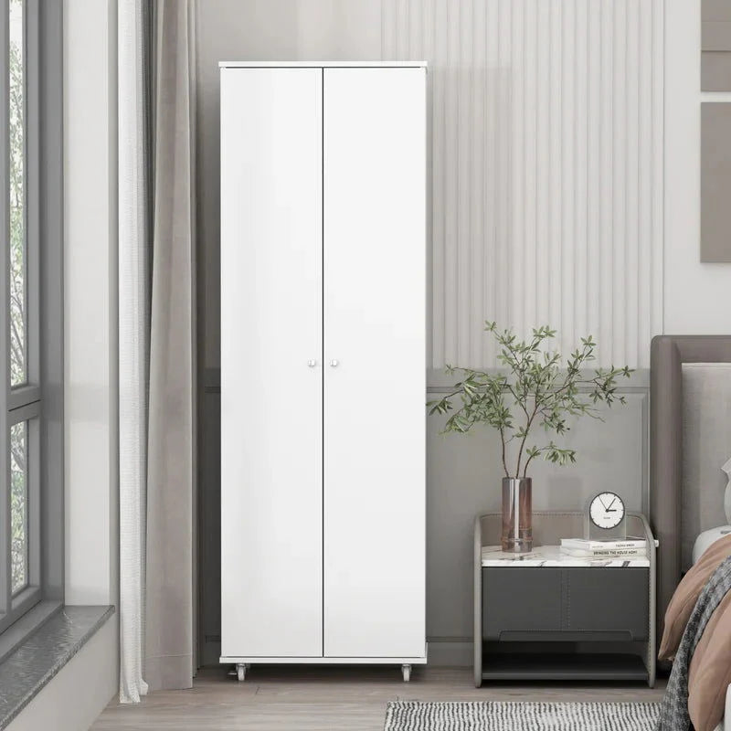 Home or Office Stylish White and Black Wood 2-Door Storage Cabinet on Spacious and Modern Storage Solutions for Your Home