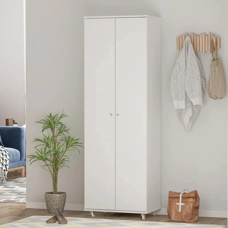 Home or Office Stylish White and Black Wood 2-Door Storage Cabinet on Spacious and Modern Storage Solutions for Your Home