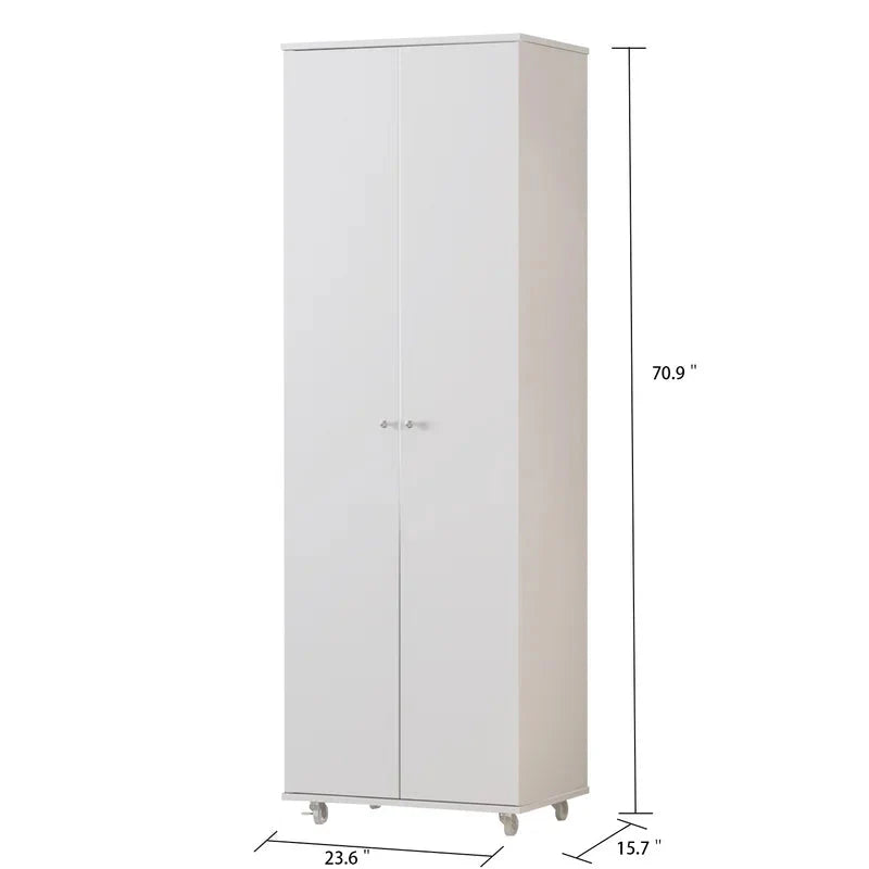 Home or Office Stylish White and Black Wood 2-Door Storage Cabinet on Spacious and Modern Storage Solutions for Your Home