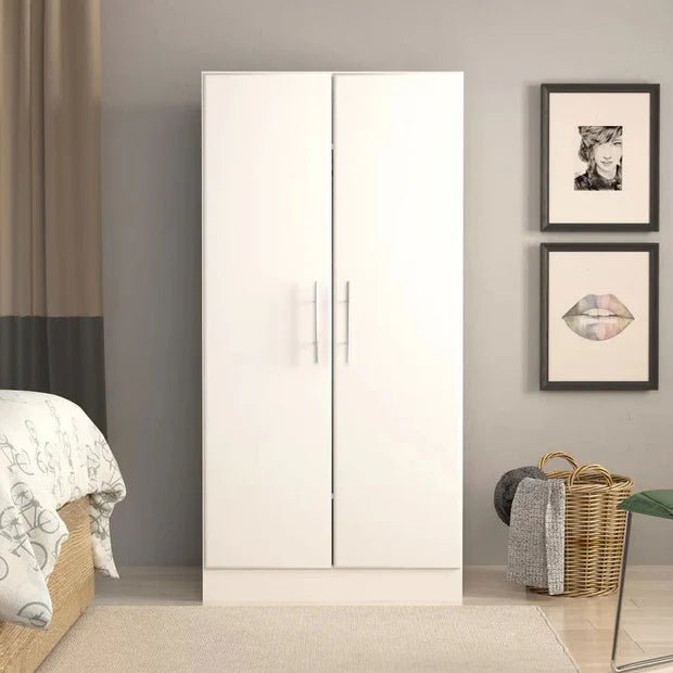 Wooden 2 Door Wardrobe