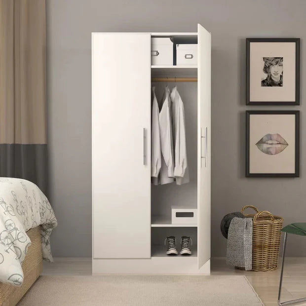 Wooden 2 Door Wardrobe