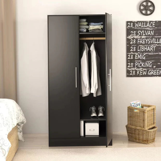 Wooden 2 Door Wardrobe