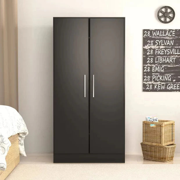 Wooden 2 Door Wardrobe
